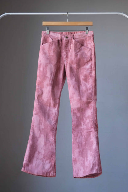 Vintage LEE Corduroy Tie-Dye 70's Bell Bottoms pink