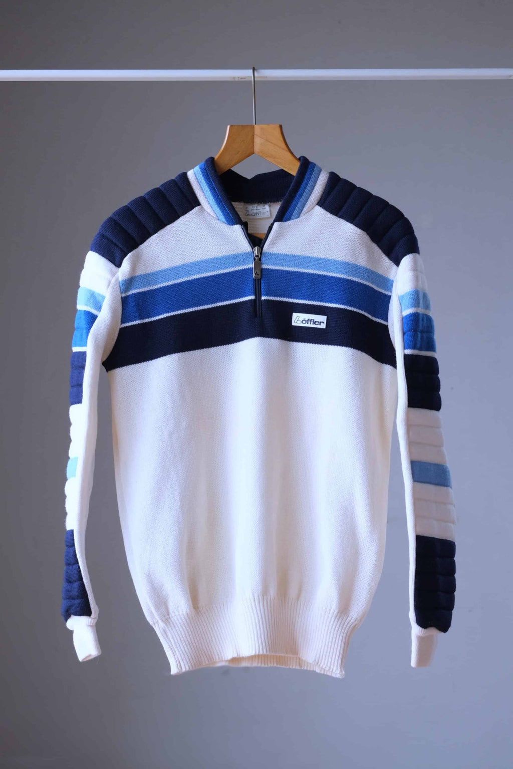Vintage 70's Alpine Ski Sweater on hanger