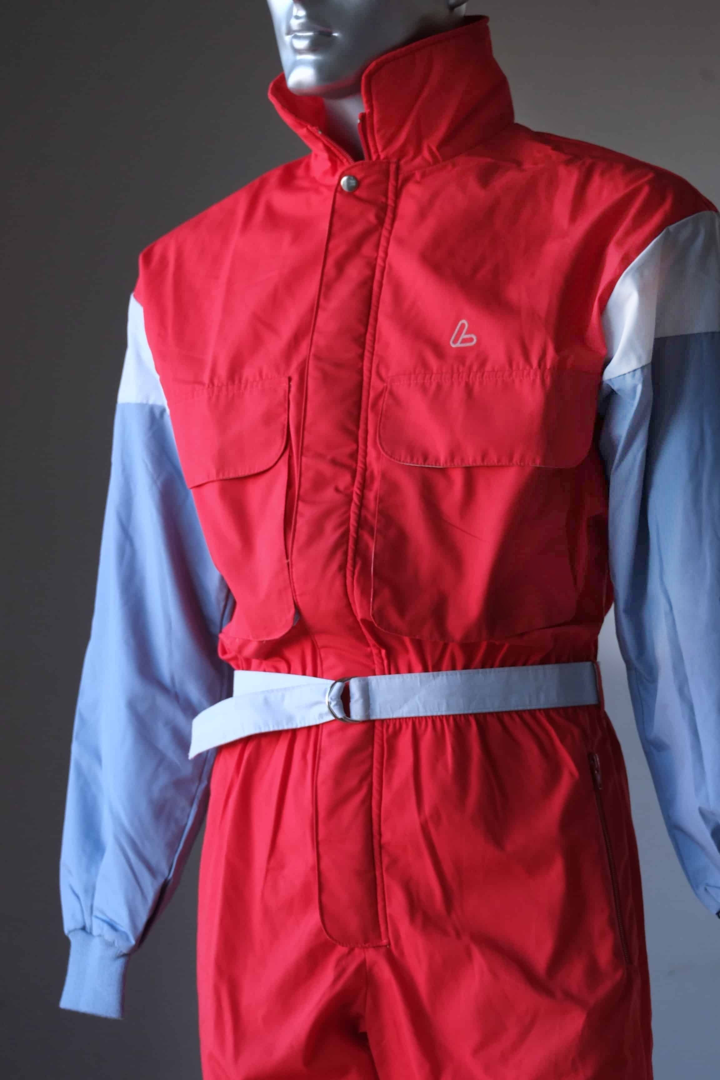 Vintage 80's Men's Ski Suit close up