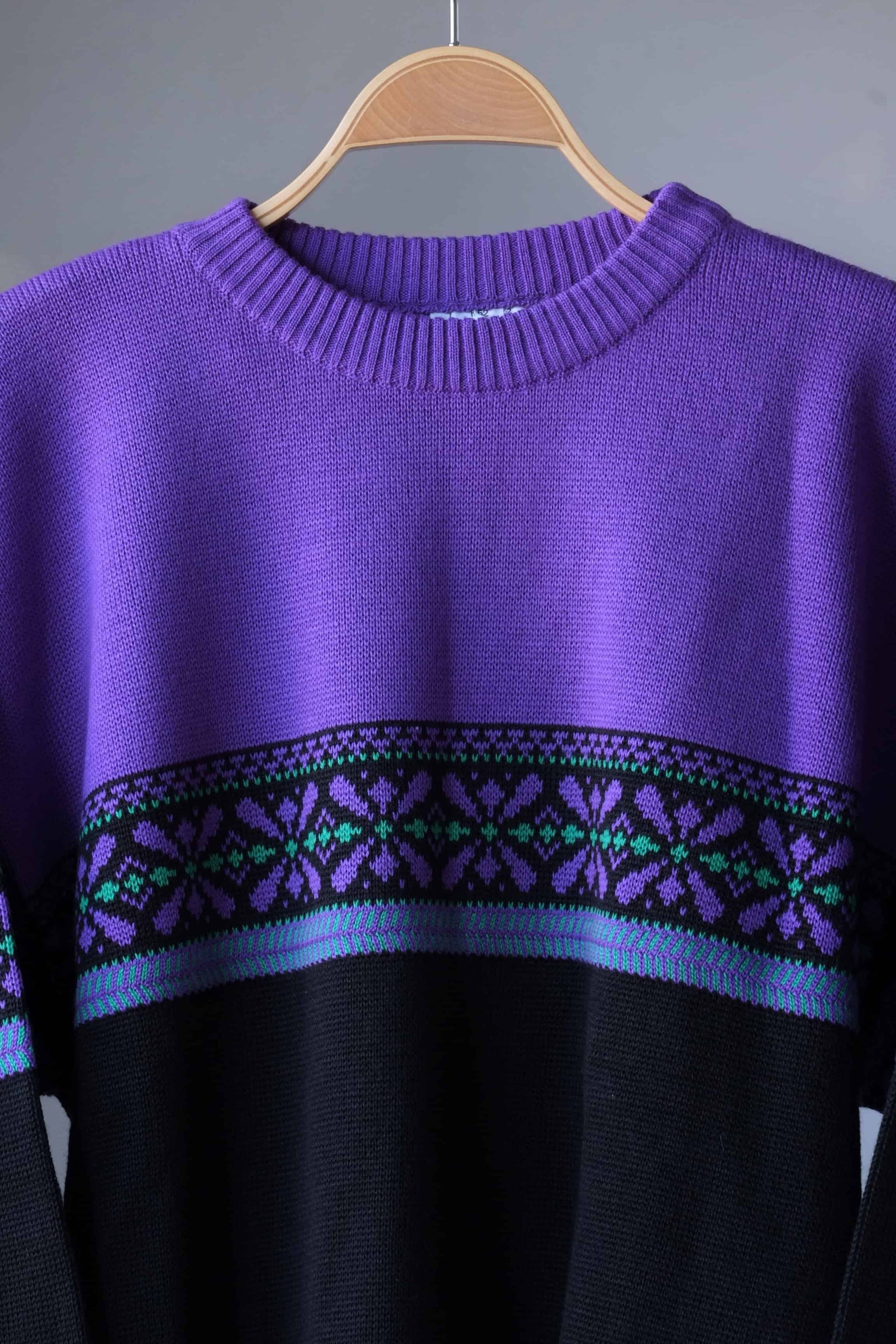 Vintage 90's Mohair Patterned Sweater close up