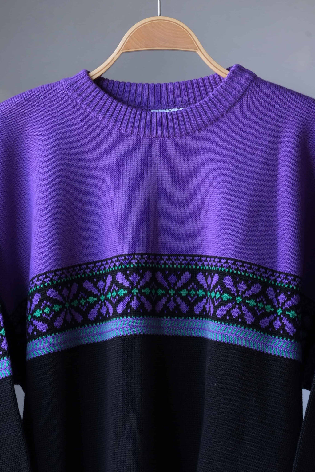 Vintage 90's Mohair Patterned Sweater close up