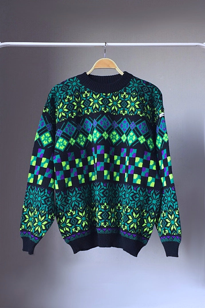 Vintage 90's Neon Pattern Sweater 