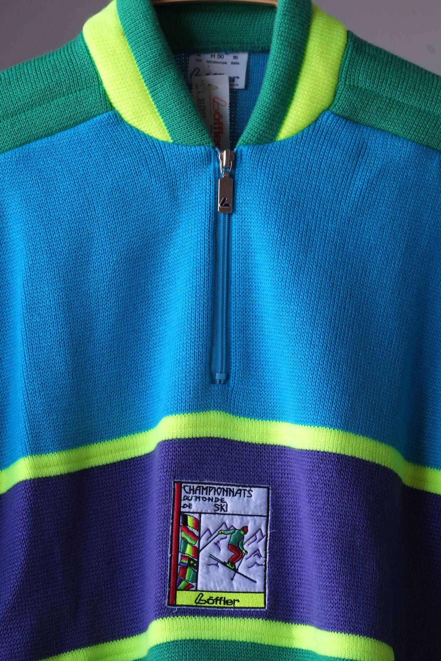 Vintage 90's Neon Padded Ski Sweat detail