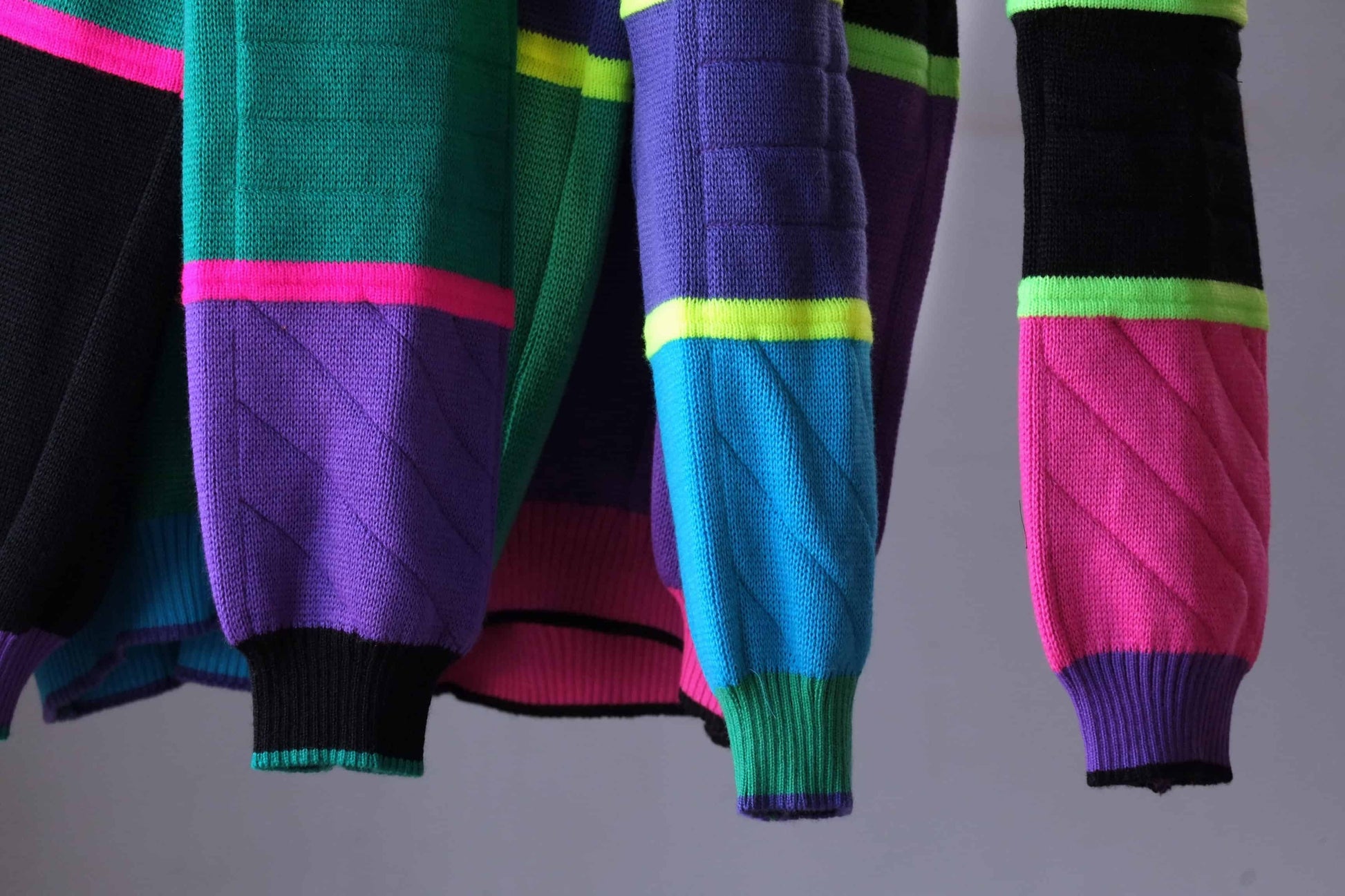Vintage 90's Neon Padded Ski Sweat padded sleeves