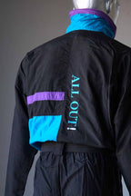 Vintage 90's Men's Ski Suit black backside