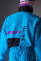 Vintage 90's Men's Ski Suit blue backside