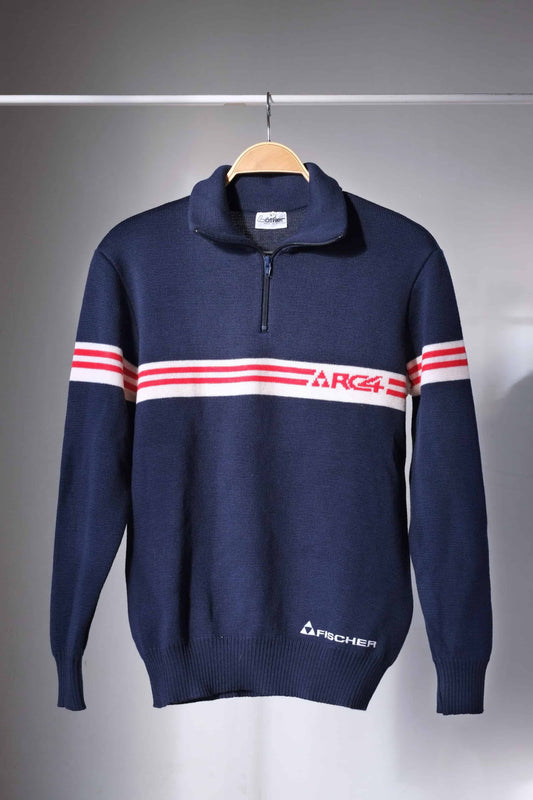 80's Ski Zip Neck Sweater navy