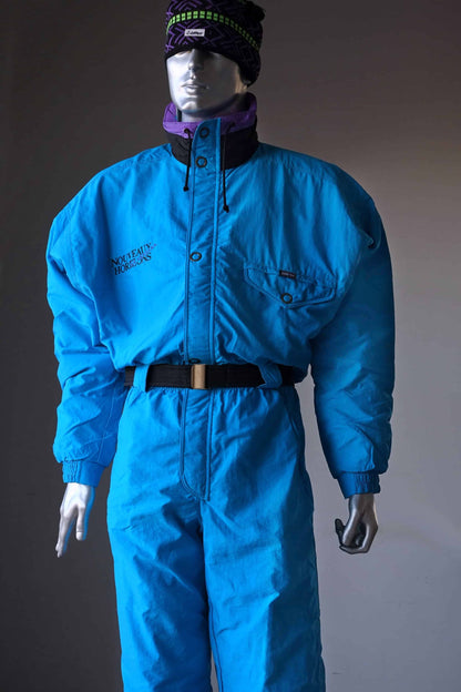 Vintage Early 90's Men's Ski Suit blue