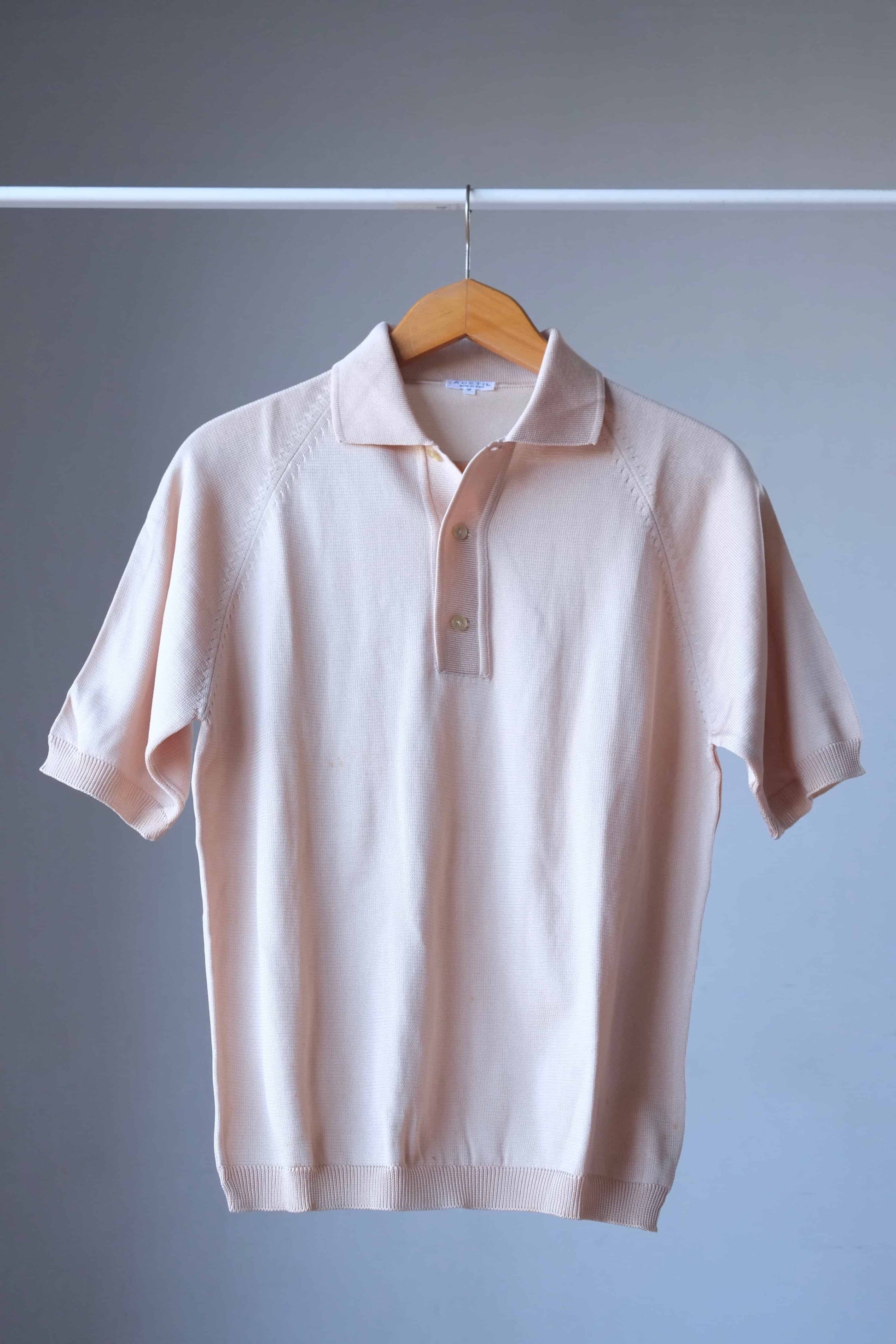 60's Knit Polo Shirt cream