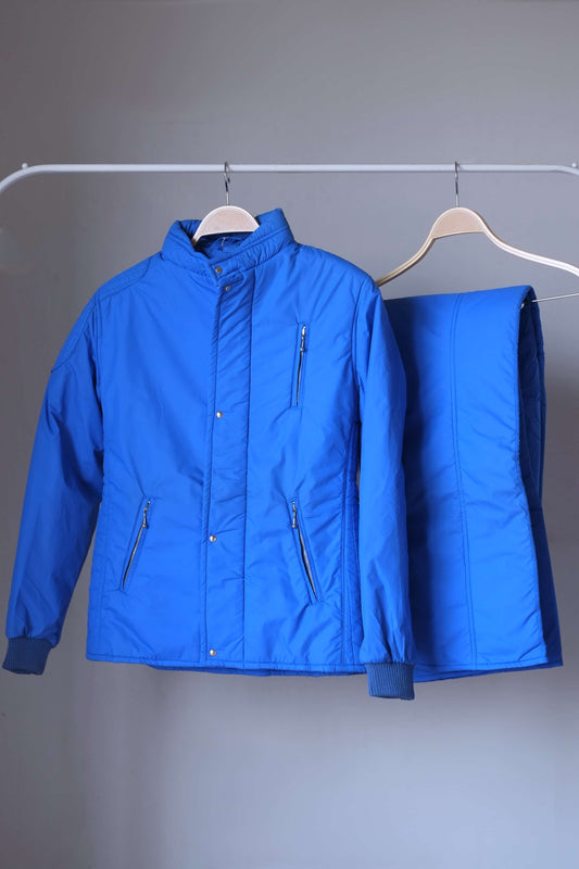 Vintage Men's 70's Ski Suit blue