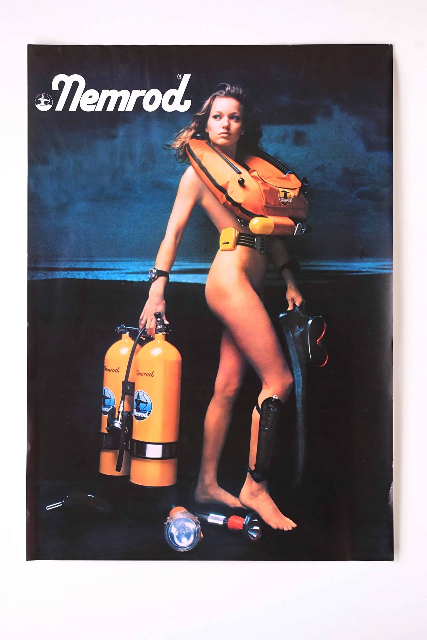 Vintage Nemrod 80's Scuba Diving Poster 