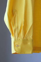 VINTAGE COTTON 70S SHIRT YELLOW SLEEVE