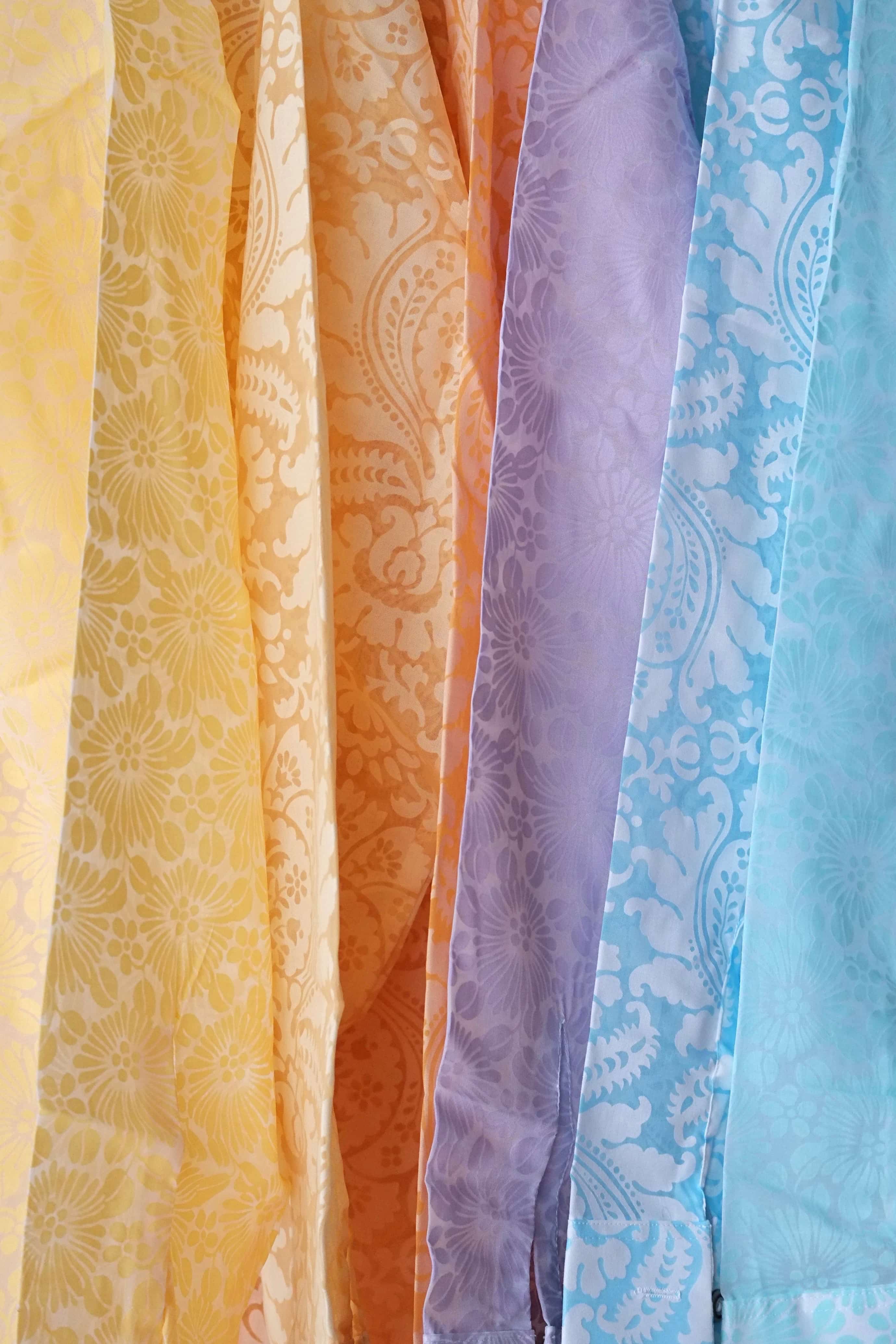 vintage see-through 70s printed shirt details