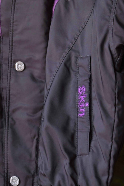 Vintage Men's 90's Ski Jacket black purple logo