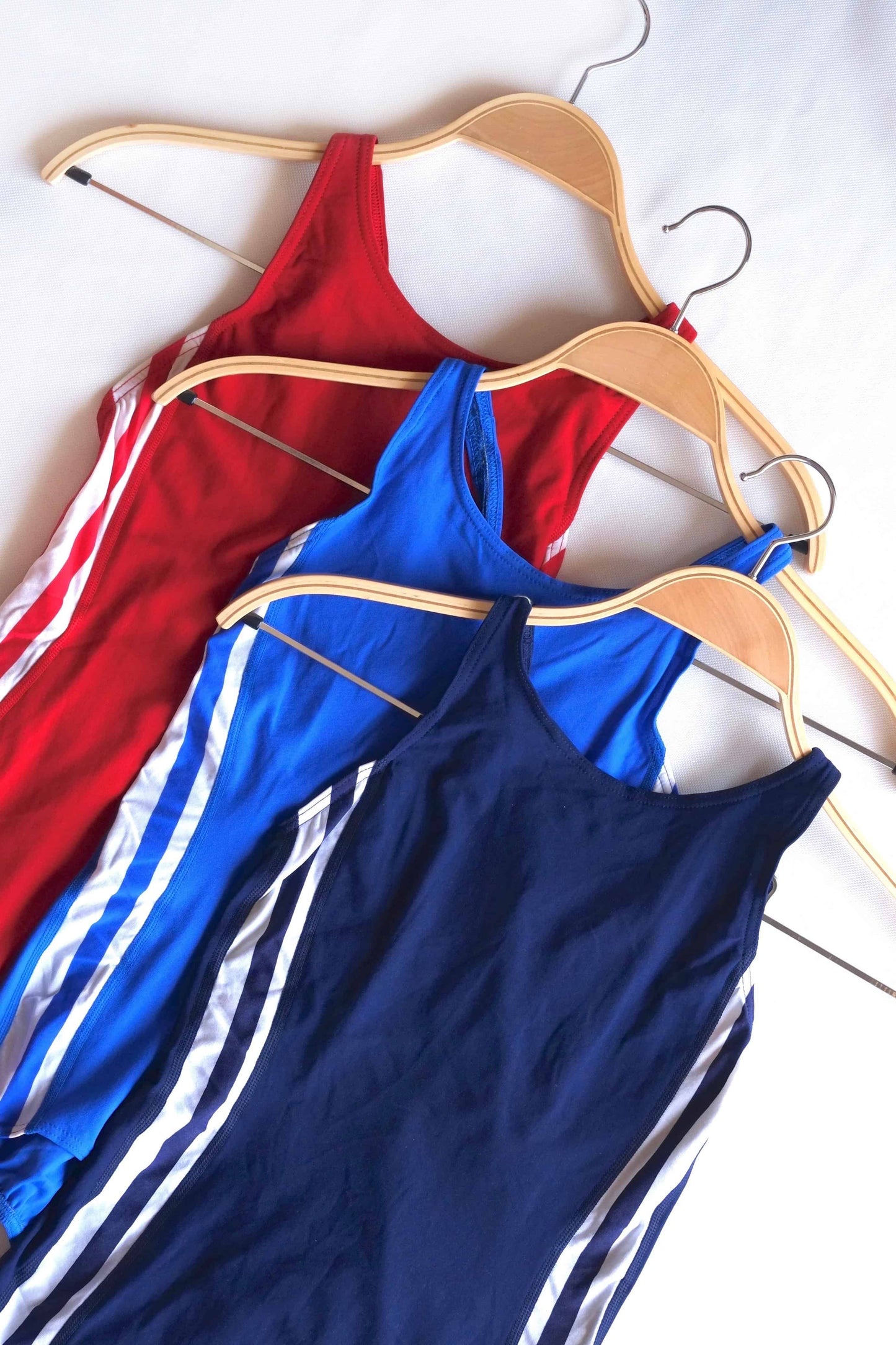 SOLAR 80's Classic Swimsuit 3 colors red, blue and navy