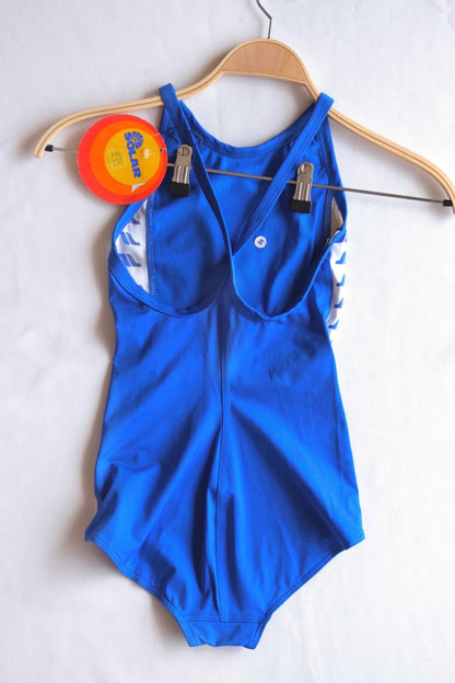 80's Racer Kids Swimsuit blue backside