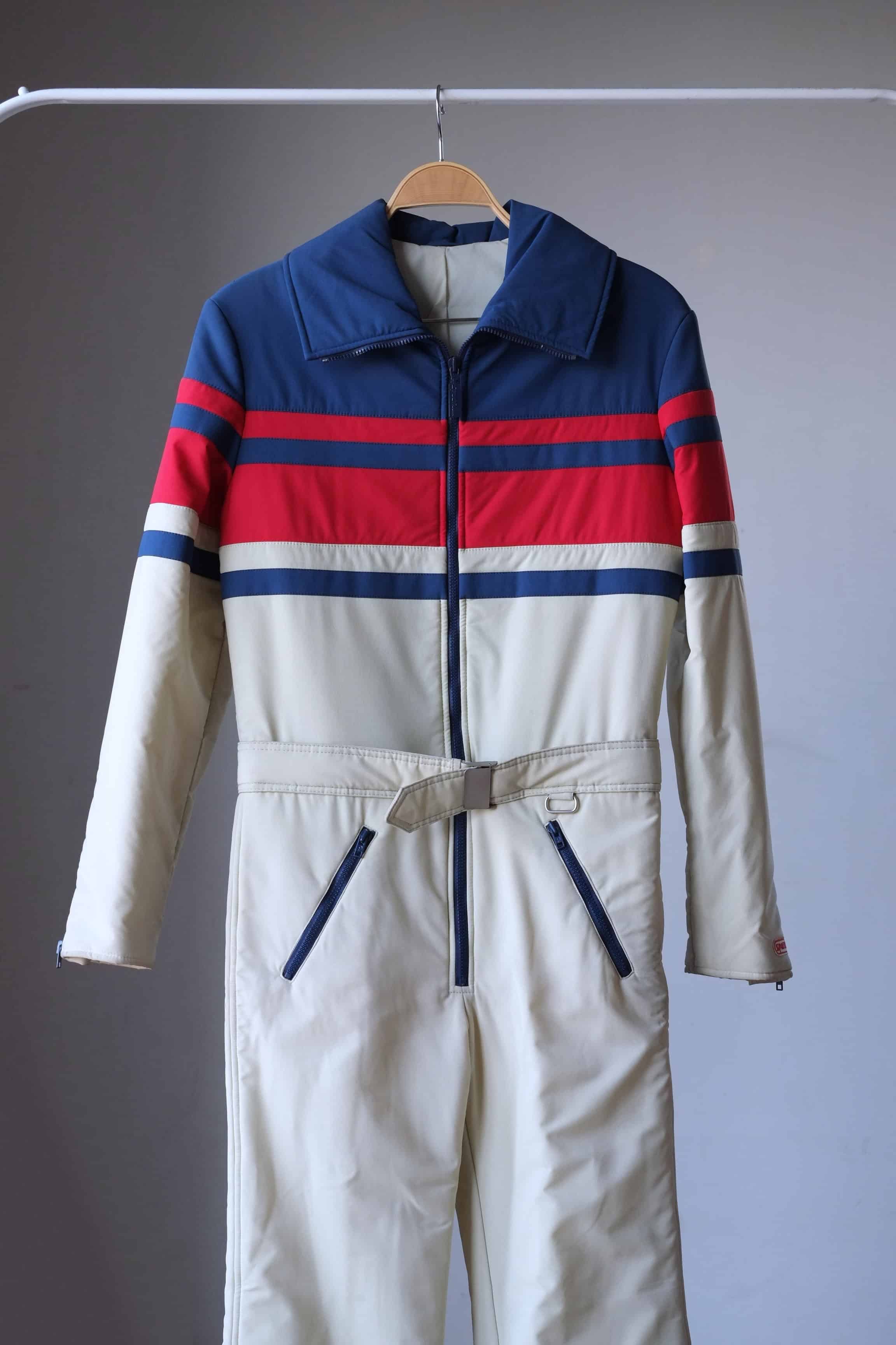 SPORTALM Kitzbuhel Vintage 60's Men's Ski Suit beige red navy