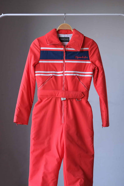 Vintage 60's Women's Ski Suit red