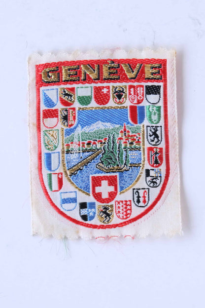 Vintage Geneve Switzerland Embroidered Patches 