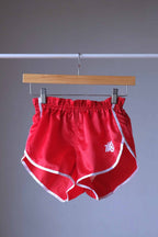 Vintage Satin 80's Jogging Shorts red