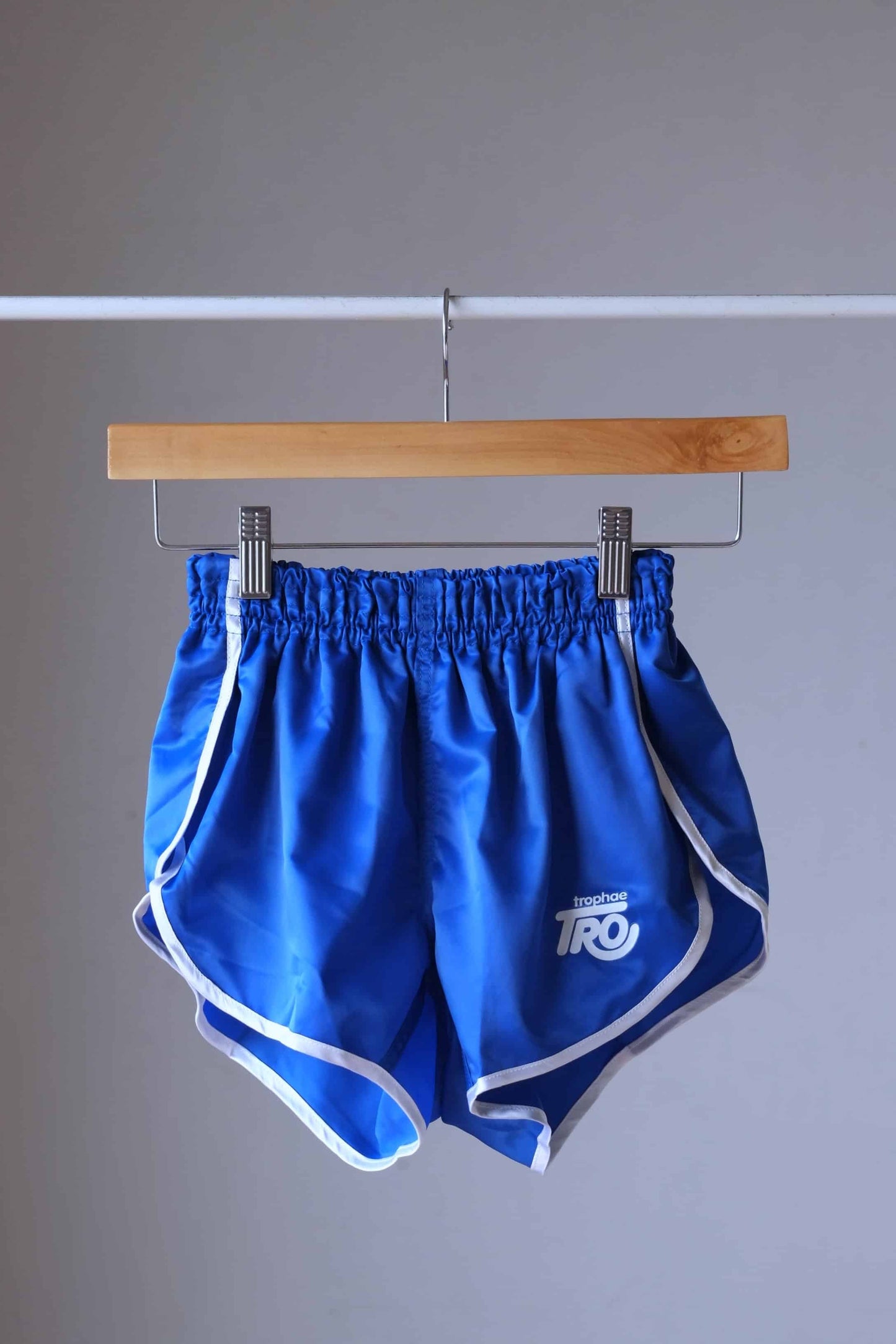 Vintage Satin 80's Jogging Shorts blue