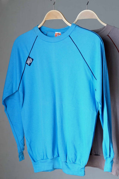 Raglan Sleeves 80's Sweatshirt blue
