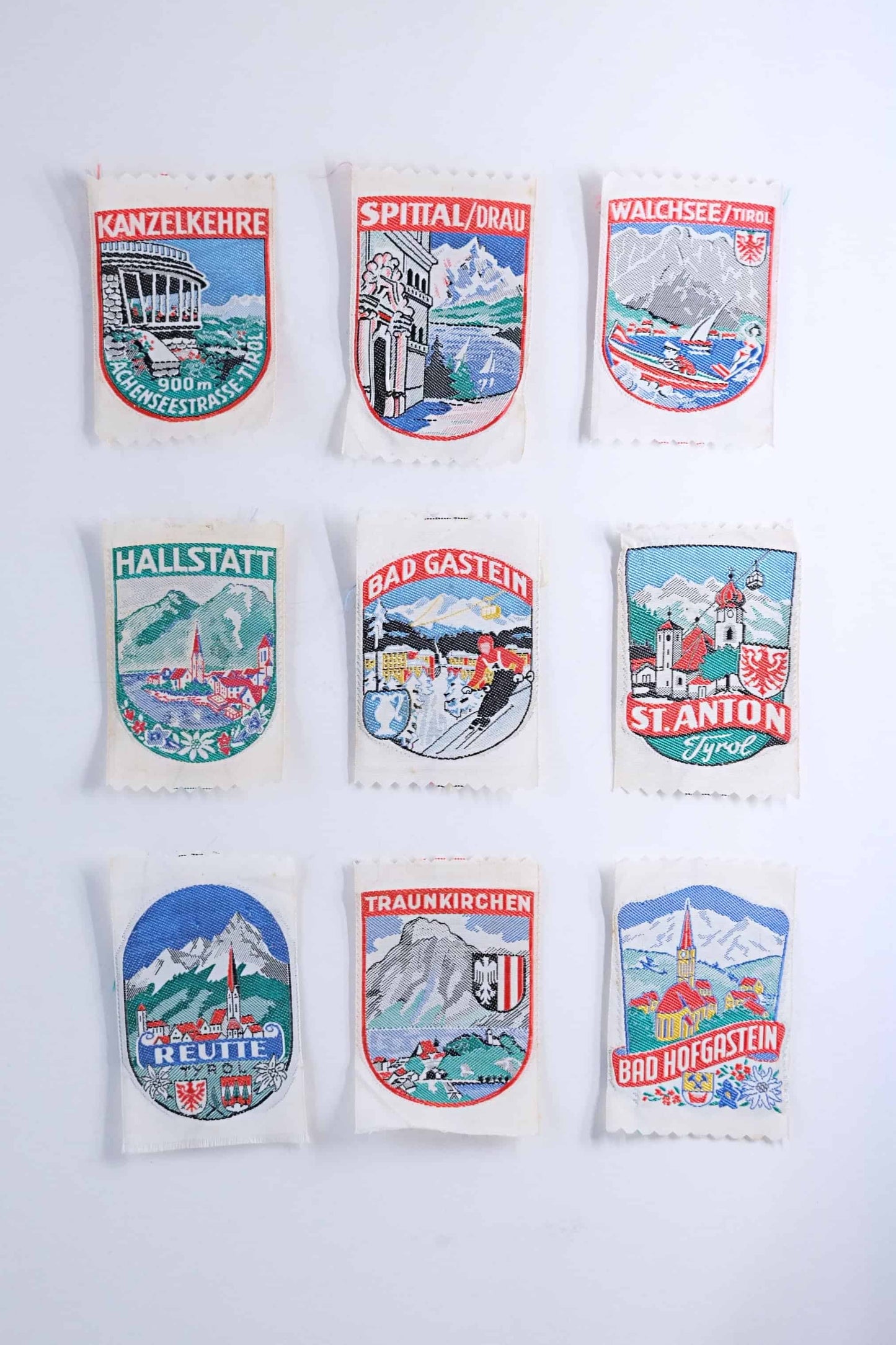 Austrian Ski Resorts Vintage Embroidered Ski Patches