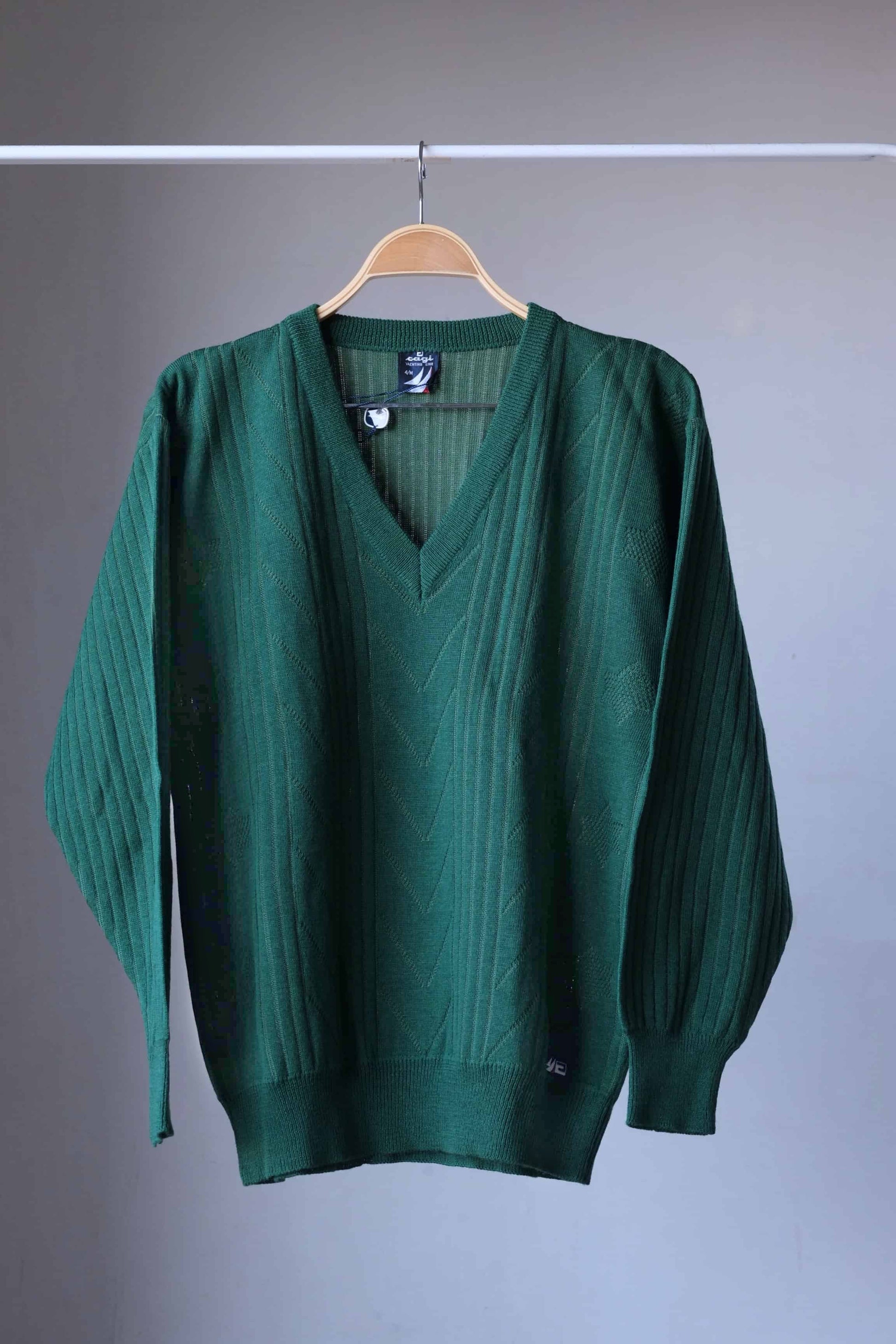 Vintage 90's V-Neck Sweater green