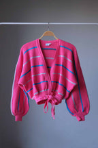 Vintage 80's Wrapround Sweater stripes