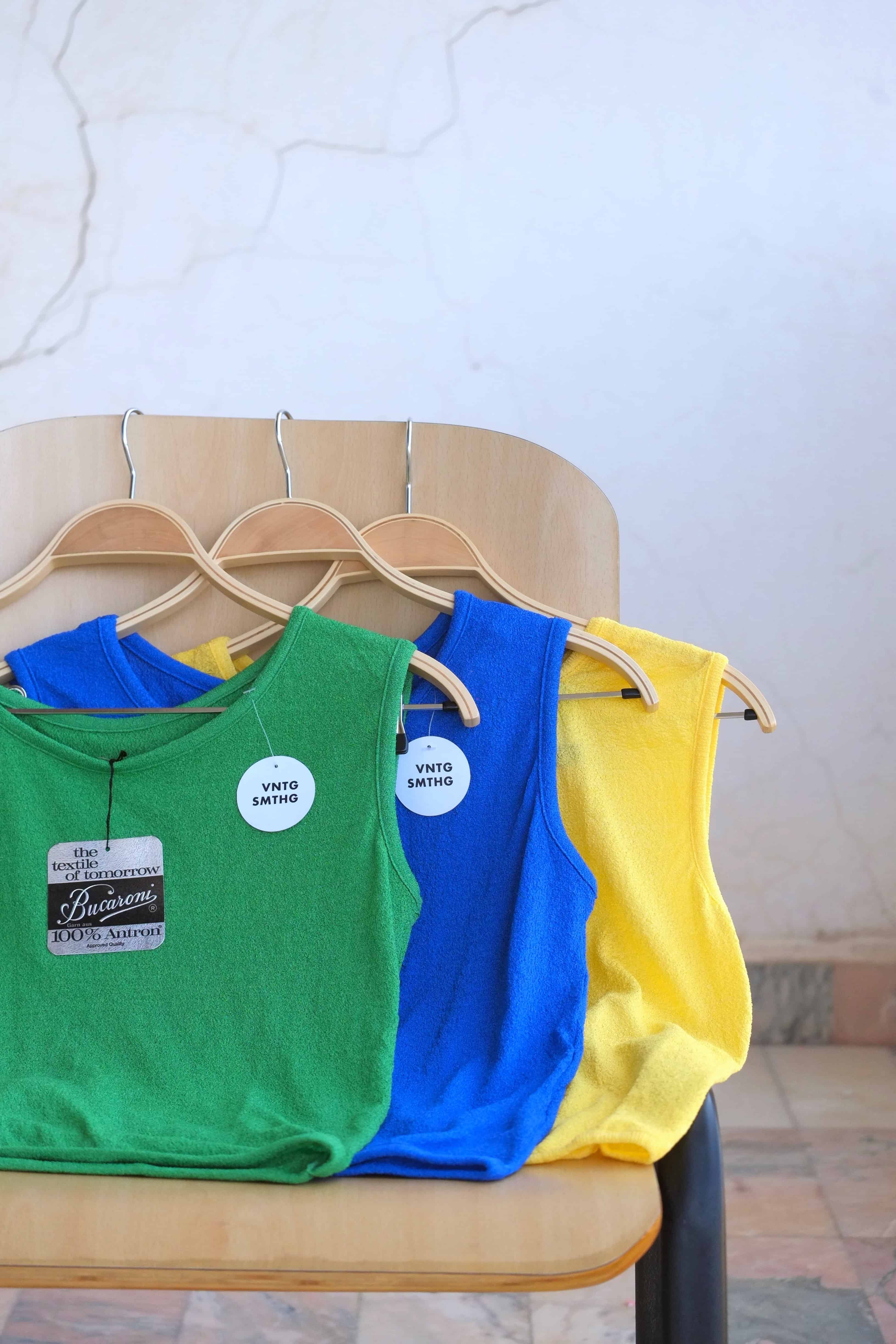 60's Sleeveless Mesh Top on chair